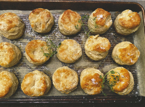 TABLESPOONS OF THYME, parsley or chives lend flavor to these buttery biscuits. | ANGELINA LaRUE PHOTO