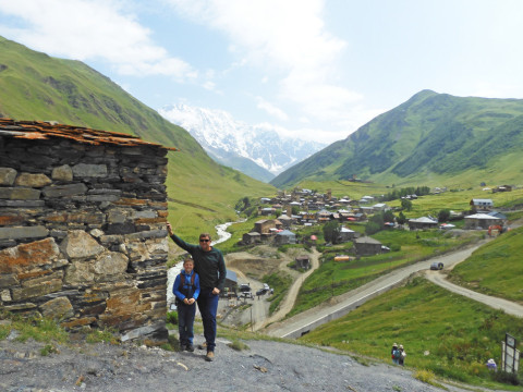 TOWERING ABOVE THE COUNTRYSIDE in Svaneti, in the alpine region of Georgia, are manmade towers dating to medieval times and towering mountains dating millenia farther back. MORE PHOTOS, PAGE 8 | DAVID PAFFORD PHOTOS