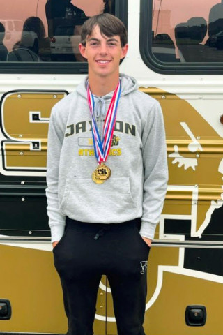 Jayton’s Griff Reel is state-bound in three boys track events: triple jump (3rd place, wild card), 400m (champion) and 4x400 relay(champions).|COURTESYPHOTO