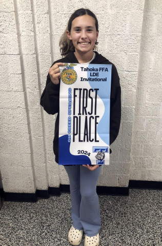 PATTON FFA HONOR Congratulations go to Tatom Bridge, who won 1st place in Greenhand Creed Speaking at the Tahoka FFA LDE Invitational. | COURTESY PHOTO