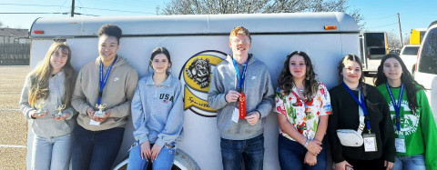 At the Wayland Baptist University Festival de Lengua y Cultura, Spur Spanish won the following honors: 1st place, Dioramas, Chelsea Davis and Jazmyn Lopez-Audino; 2nd place, Dioramas, Kylie Weiser and JD Hamilton; 1st place Spanish Essay, Ana Cortado; 1st place Spanish Extemporaneous Speaking, Ana Cortado. | COURTESY PHOTO