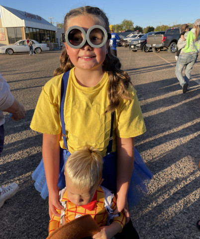 Youngsters celebrated Halloween early in Spur (shown) and Dickens on Saturday evening with Trunk or Treat. Jayton's Trunk or Treat is scheduled for Wednesday, Oct. 30 at the Church of Christ church with hot dogs to follow at the Jayton Baptist Church. Spur Hardward, The Mercantile and Salt Fork Outfitters will have Halloween special events all day on Thursday, Oct. 31 with late-night shopping until 7:00 p.m. | TEXAS SPUR PHOTO TRUNK OR TREAT
