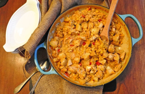 FLAVORFUL CHOWDER combines the best of corn, peppers and chicken with aromatics and spices. | ANGELINA LaRUE PHOTO