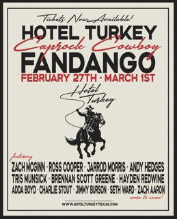Hotel Turkey to host 2nd Annual Caprock Cowboy Fandango Feb. 27-March 2