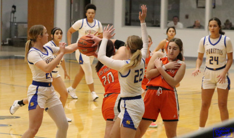 The Spur boys and girls varsity basketball teams were in full action last week. On January 7, they split a pair of games with Paducah. The Spurettes got the win over Paducah 64-20, and the Bulldogs fell to a very strong Paducah boys squad 70-34. On January 10 both Spur teams lost to the state-ranked girls and boys teams from Valley. The Spurettes lost 56-33, and the Bulldogs fell 70-17. This Friday, Spur hosts Patton Springs. | DANA CONRAD PHOTOS