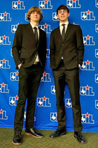 JAYTON AT STATE DEBATE At press time for this issue, Jayton students Jarrett Herzog (left) and Griff Reel were in Austin to participate in the 2024 UIL Cross-Examination Debate. | COURTESY PHOTO