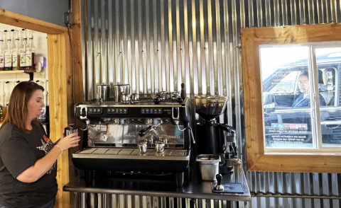 In Jayton, more great things are coming soon, according to the banner at the Lone Star Market and Café on south Main Street. Interior furnishings, including beveragestocked drink cases, are under way. A new cold-food case has also been installed up the
