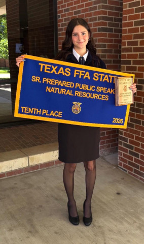 STATE HONOR Congratulations go to Spur’s Seagan Molina, who finished in 10th place at the FFA State Speaking Development Events competition last week. | COURTESY PHOTO