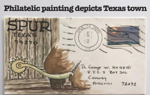 Dr. Harrod’s 1977 Spur postal cover returns to town decades later