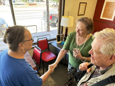 TUMBLEWEED ROLLS into West Texas last week to gather stories from four interview subjects: Barbara Brannon, Vicki Glass Diggs, DeannRobertsand(notpictured)EricSwenson. | THETEXASSPUR