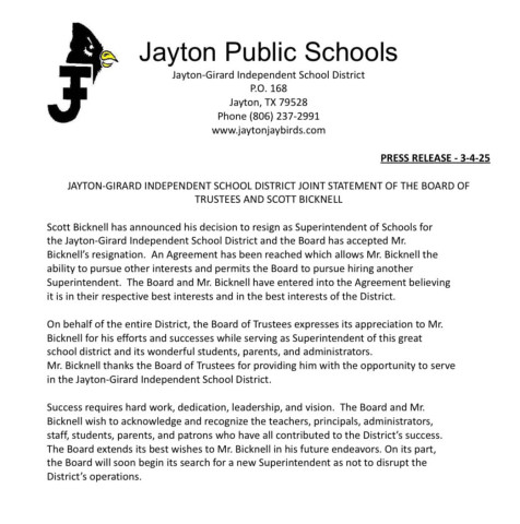 JGISD’s Bicknell resigns; board appoints Nelson Coulter interim