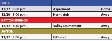 Boys' basketball games this week
