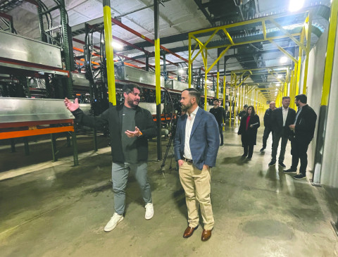 GALAXY DIGITAL STAFF welcomed State Rep. Dustin Burrows to tour the Helios bitcoin mining facility in northern Dickens County last Wednesday. While it wasn’t the legislator’s first visit to the plant, Burrows was able to see firsthand the progress toward buildout and learn about its economic impact. | THE TEXAS SPUR