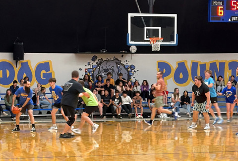A SENIOR TRADITION Spur seniors continued a time-honored tradition last week in the faculty versus seniors basketball game took place before the Class of 2026 graduated. | COURTESY PHOTOS