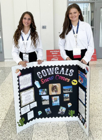 ON TO NATIONALS Paisley Smith and Allie Weiser earned 1st place in Entrepreneurship for Spur FCCLA at the recent state competition. MORE PHOTOS, PAGE 4 | COURTESY PHOTOS