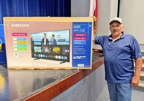 Congratulations go to Manuel Brito, who was the grand prize winner last week at the South Plains Electric Cooperative Spur Area Membership Meeting. | COURTESY PHOTO