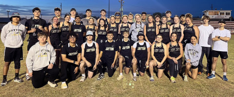 TRACK WINNERS The Jayton Jaybirds and Lady Jays varsity track teams each came out on top in the Double Mountain Relays in Aspermont last week. | COURTESY PHOTO