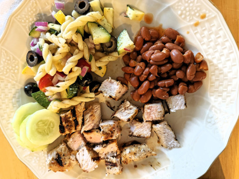 LET YOUR IMAGINATION RUN WILD with the possibilities of add-ins, and pasta shapes, for this delicious and healthy garden salad. | ANGELINA LaRUE PHOTO