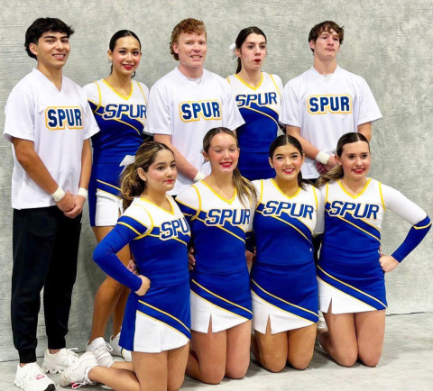 SPUR HONORS The Spur cheer squad finished in 4th place in the State last week at the State Cheer Championships in Fort Worth. Congratulations go to these girls and boys on how they competed at the state level. | COURTESY PHOTO