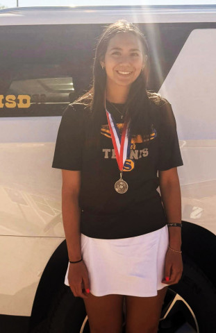 MOLINA ON TO REGIONAL On Tuesday, Spur High School’s tennis team competed at district, with Keylee Molina had a playback won it, to come in 2nd in girls singles and advance to regionals. In boys singles, Brylan Bridge came in 3rd. In mixed doubles, Adrian Garza-West and Dana Parnell came in 3rd. In girls doubles, Cheyanne Howell and McKenna Posey did not place, but they competed well and had a really great match. | COURTESY PHOTOS