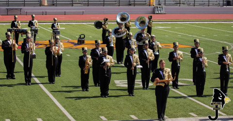 JAYTON BAND The Jayton Jaybird Band competed at the Big Country Marching Festival in Abilene Saturday and placed 4th in the 1A bands division. They also placed 2nd in percussion. | COURTESY PHOTO