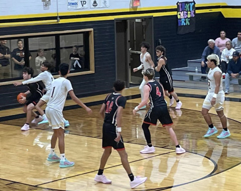 The Patton Springs Rangers varsity boys basketball team defeated the Kress Kangaroos 35-27 last week on the road. | COURTESY PHOTO