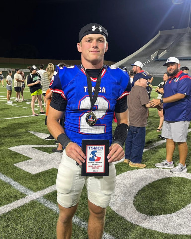 OFFENSIVE MVP Bode Ham of Jayton was selected Offensive Most Valuable Player in Saturday night’s TSMCA All-Star football game in Wichita Falls. | TEXAS SPUR