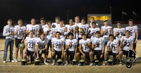 BI-DISTRICT CHAMPS The No. 1 Jayton Jaybirds (11-0) topped the Guthrie Jaguars (7-3) 56-6 Thursday night in Knox City in the bi-district football playoff.The top-ranked and reigning state champion Jaybirds will seek out their 27th-straight win next week against Grandfalls-Royalty Cowboys Friday, Nov. 21 at 6:30 p.m. in Garden City. FULL STORY, PAGE 5 | COURTESY PHOTO