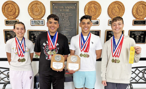 UIL DISTRICT Patton Springs students take a break after competing at the UIL Academic District Meet in Paducah. | COURTESY PHOTO