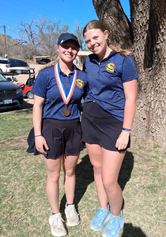 Spur has two regional qualifiers in golf, Erin McGalliard and Kimberly Pafford. They competed and advanced at last week’s district golf meet. | COURTESY PHOTO