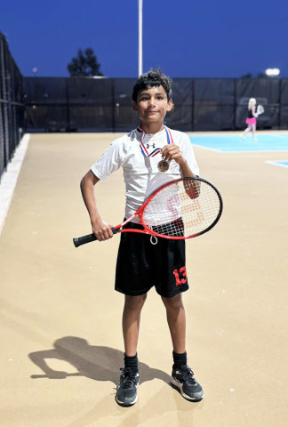 Patton Springs junior high tennis team competed last week in the District tennis meet, and Daniel Sanchez placed 3rd in boys singles. | COURTESY PHOTO