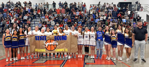 HISTORY MADE When the buzzer sounded Friday night in the Spurettes versus Borden County Semi-final game, history was made. The Spurettes became the first Spur basketball team in history to ever make the Final Four in the State Championship Tournament. | COURTESY PHOTO