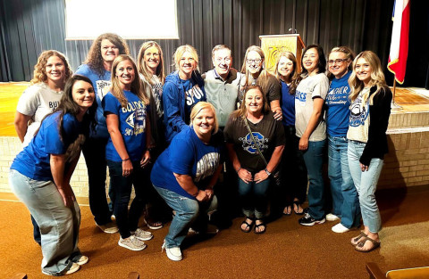 NEW YEAR FOR EDUCATORS Spur ISD teachers travelled to Paducah last week to attend the Rolling Plains SSA professional development meeting, which was keynoted by Pete Christy of KCBD Channel 11 News out of Lubbock. The training session kicked off the new year. | COURTESY PHOTO