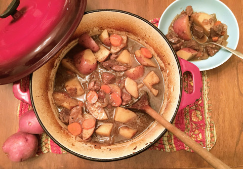 SPICY STEW Take the chilly edge off of January with this easy-to-make 2-chile-pod beef stew. | ANGELINA LA RUE