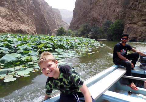 COOL WATER IN THE DESERT The entrance to the Wadi Shab watercourse is marked by lily pads. MORE PHOTOS, PAGE 6 | DAVID PAFFORD PHOTOS