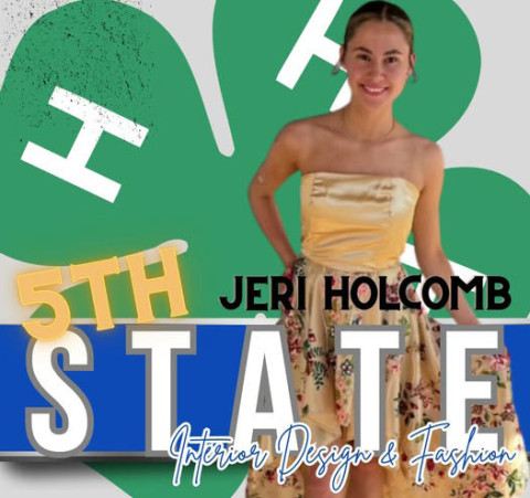 STATE RECORD BOOK Dickens County 4-H member Jeri Holcomb finished in 5th place in the State Record Book Competition. | COURTESY PHOTO