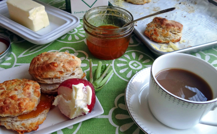 FOR ANY MEAL OF THE DAY these biscuits with sharp cheddar mixed in are a delicious addition. | ANGELINA LaRUE PHOTO