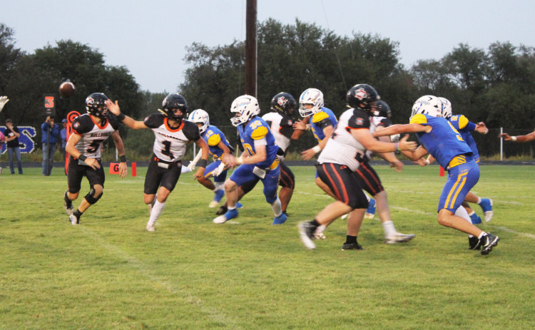 SPUR SCORES EARLY at home but trailed the Ira squad afterward. The Spur Bulldogs take on the Aspermont Hornets next week. | COURTESY PHOTOS