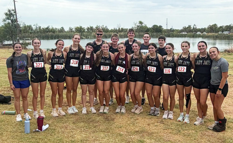 JAYTON XC The Jayton High School cross country teams competed in their first meet of the season last week in Haskell. The high school boys and girls both finished 4th as a team. Individual high school medalists were Ben Baldridge, 3rd place, and Easton Bleiker, 15thPlace. | COURTESYPHOTO