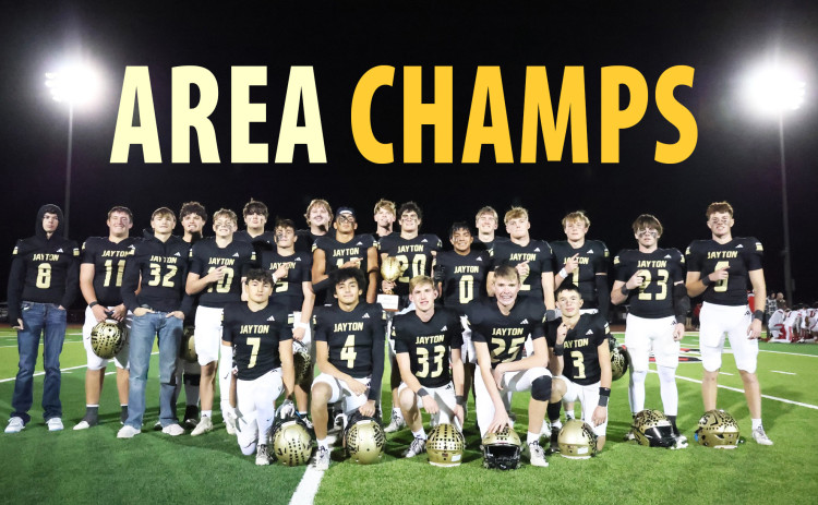 The Jayton Jaybirds football team prevailed 68-18 over Grandfalls-Royalty in the area playoff game Friday night. They will face the Benjamin Mustangs Friday, Nov. 28 at 6:30 p.m. in Hermleigh for the regional quarterfinals. FULLSTORY,PAGE5;SPOTLIGHTPHOTOS,