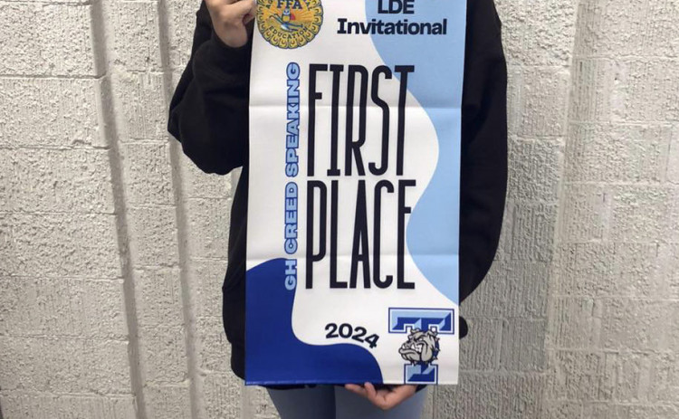 PATTON FFA HONOR Congratulations go to Tatom Bridge, who won 1st place in Greenhand Creed Speaking at the Tahoka FFA LDE Invitational. | COURTESY PHOTO