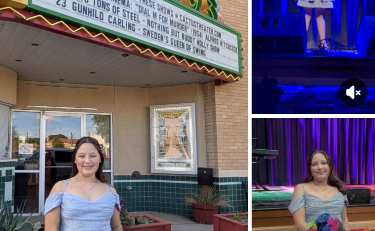 Dickens County 4-H member Luciana Castro Reese had her Caldwell Kids debut at the Cactus Theatre in Lubbock earlier this month. | COURTESY PHOTO