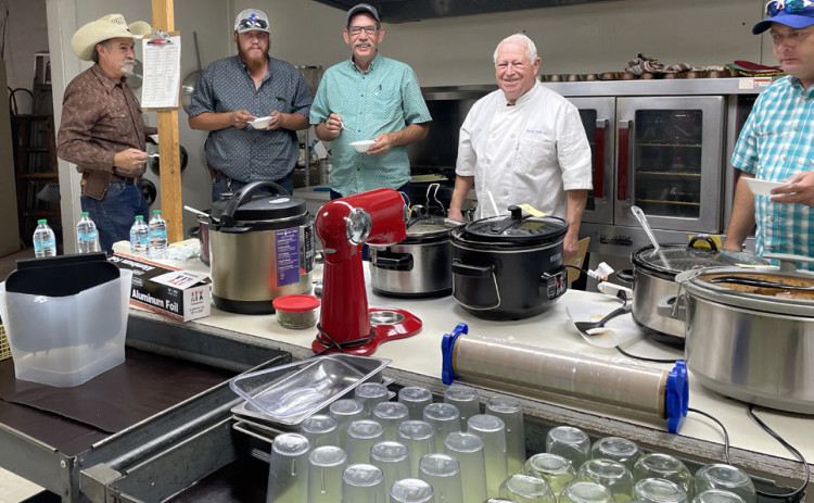 CHILI JUDGES, from left, were Kevin Brendle, Rowdy Logsdon and his son, Don Kaneski and Matt McArthur. | THE TEXAS SPUR