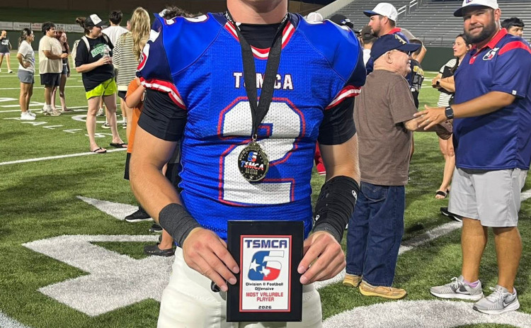 OFFENSIVE MVP Bode Ham of Jayton was selected Offensive Most Valuable Player in Saturday night’s TSMCA All-Star football game in Wichita Falls. | TEXAS SPUR