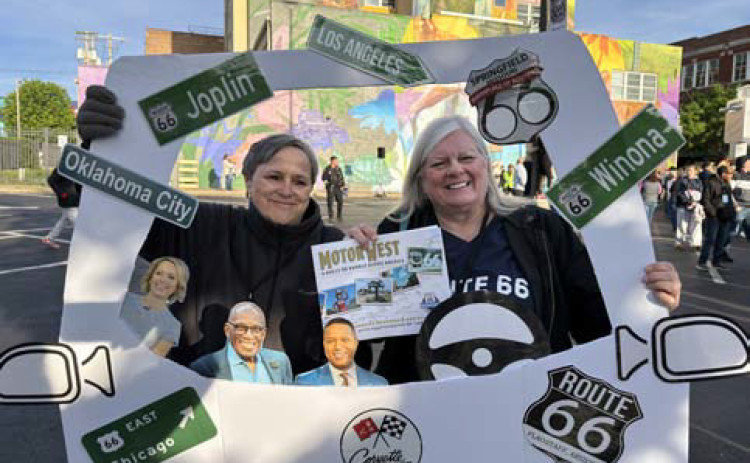 DRIVIN’IN MY CAR At the new Birthplace Plaza, fans ofTheToday Show brought some innovative photo props. If you want to get a copy of the book we’re holding, email us at Route66Ramble@gmail.com or find it on Amazon.com.