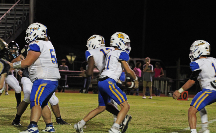 BULLDOGSYIELDTO EAGLES Spur’s varsity football squad put up a valiant effort versis O’Donnell last Friday but look toward district play starting Oct. 10. | COURTESY PHOTOS