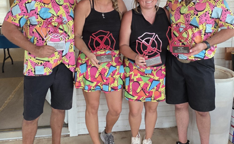 1st place went to the team of Chance and Whitney Bingham with Garrett and Autumn Jameson, with a 32/32 – 63 (9 under)