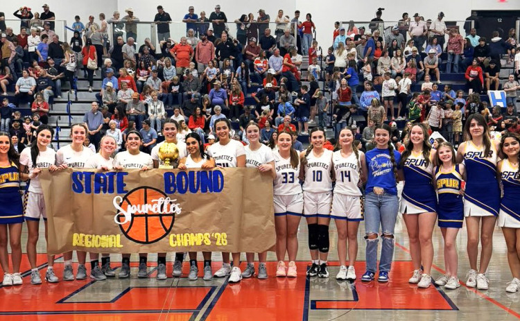 HISTORY MADE When the buzzer sounded Friday night in the Spurettes versus Borden County Semi-final game, history was made. The Spurettes became the first Spur basketball team in history to ever make the Final Four in the State Championship Tournament. | COURTESY PHOTO