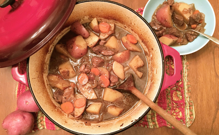 SPICY STEW Take the chilly edge off of January with this easy-to-make 2-chile-pod beef stew. | ANGELINA LA RUE