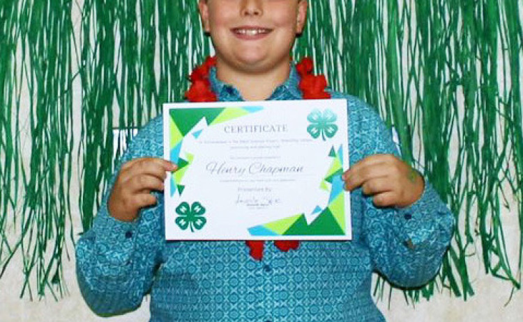 Henry Chapman won the Meat Judging Award and the Bronze Star Record Book, and 1st place in Beef.